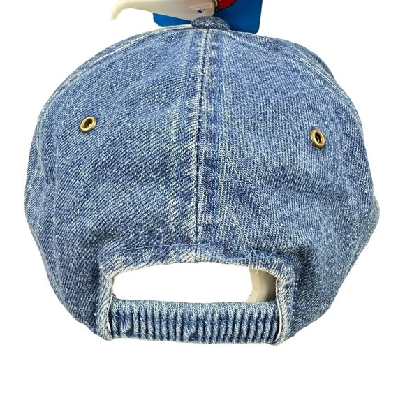 Vintage Tweety Looney Tunes Baseball Cap Youth  One Size Blue Denim Embroidered - Picture 2 of 16